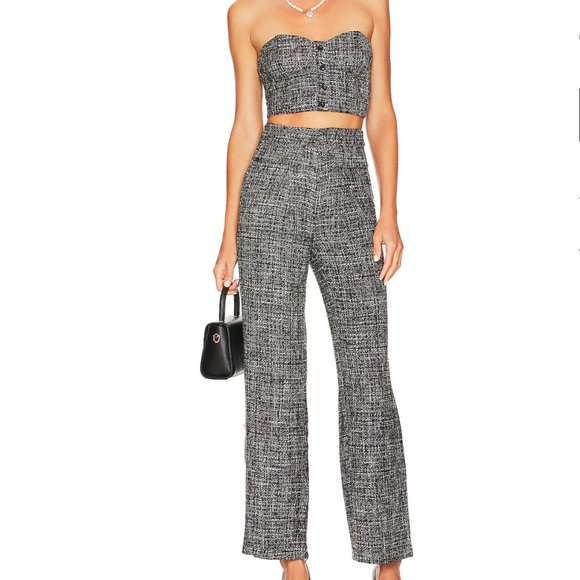 MORE TO COME Tops - MORE TO COME Sasha Pant Set in Gray XS